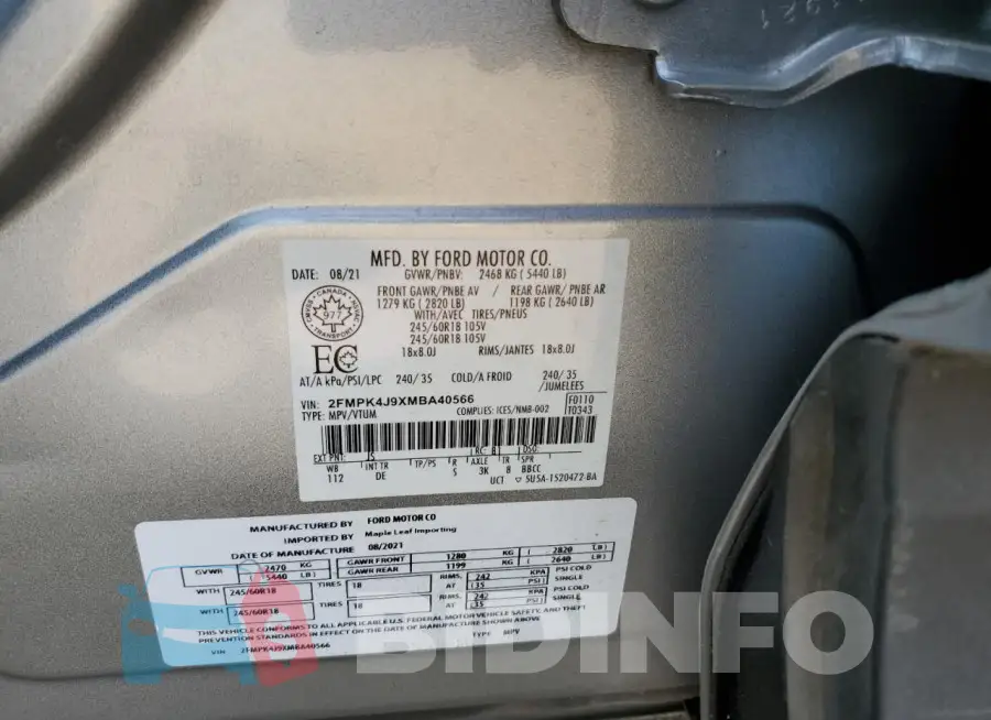 2FMPK4J9XMBA40566 Photo# 13