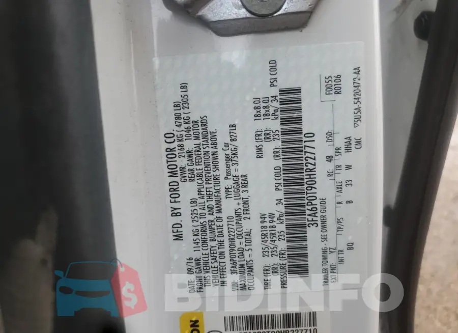 3FA6P0T90HR227710 Photo# 12