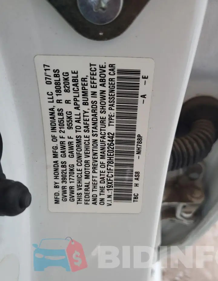 19XFC1F78HE026442 Photo# 12
