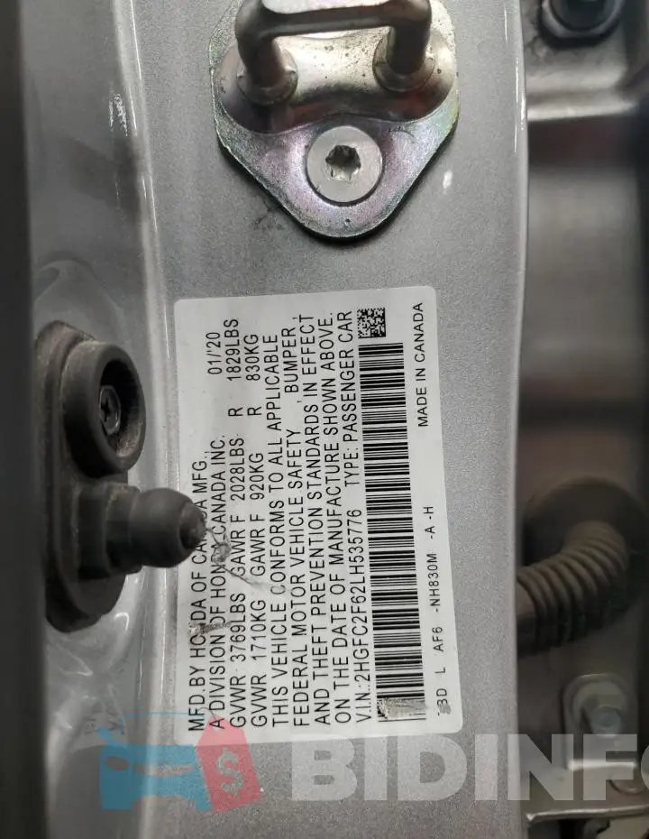 2HGFC2F62LH535776 Photo# 12