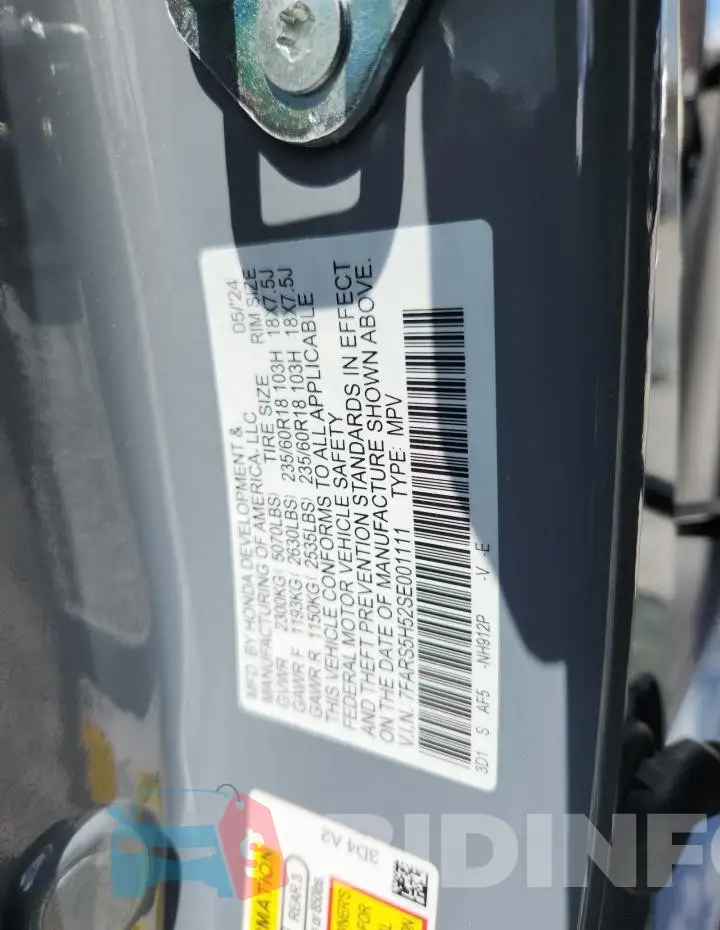 7FARS5H52SE001111 Photo# 14