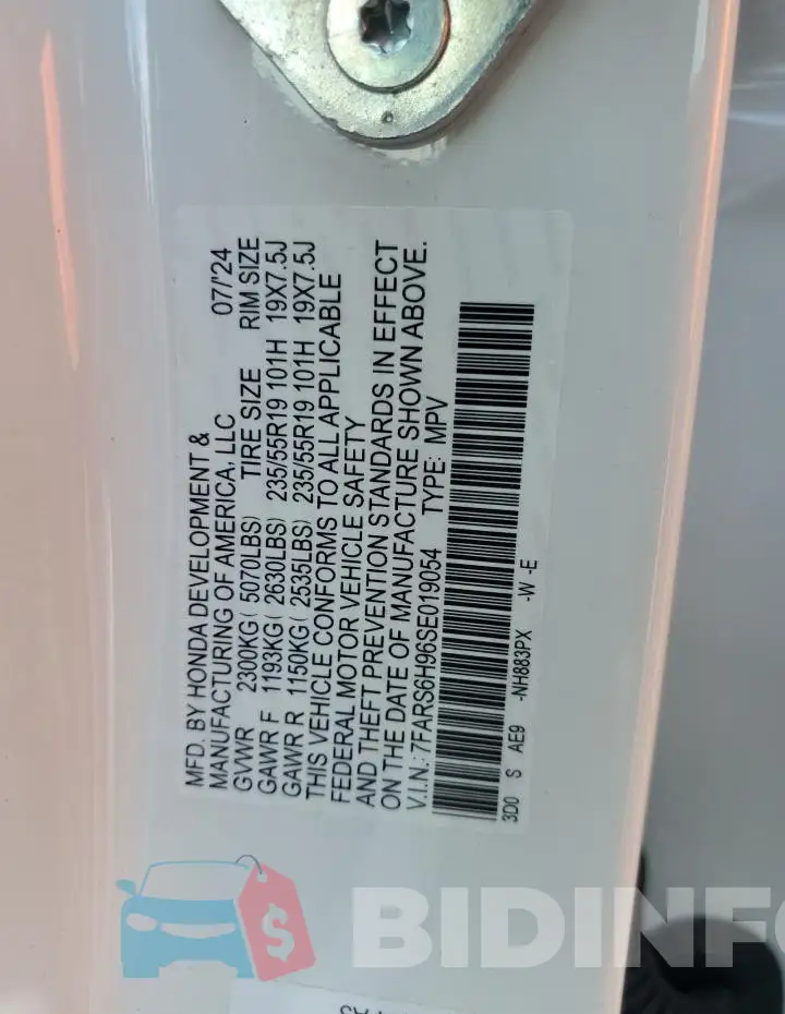 7FARS6H96SE019054 Photo# 13