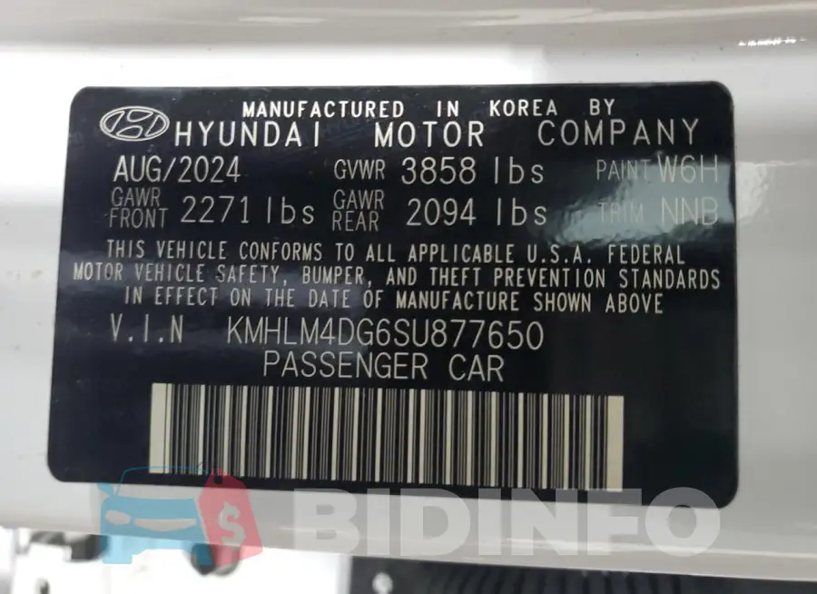 KMHLM4DG6SU877650 Photo# 13
