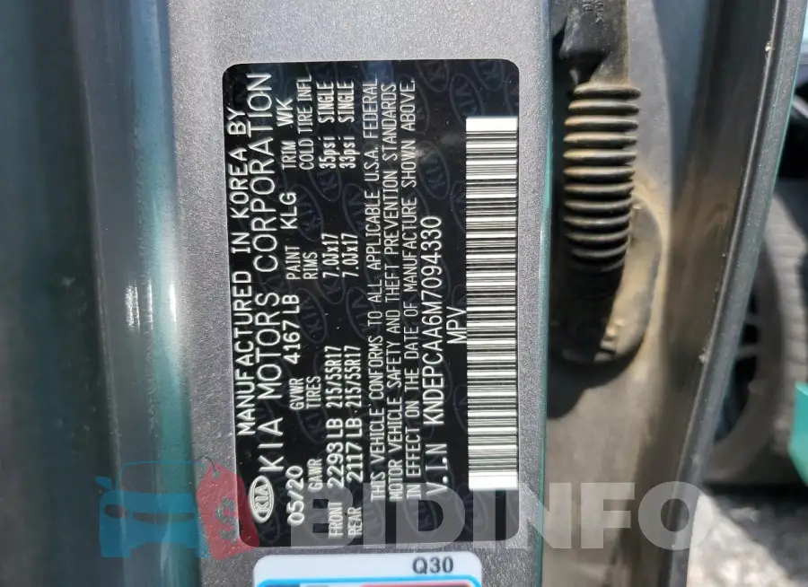 KNDEPCAA6M7094330 Photo# 12