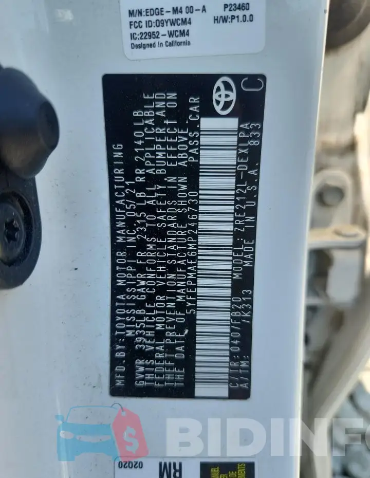 5YFEPMAE6MP246730 Photo# 12