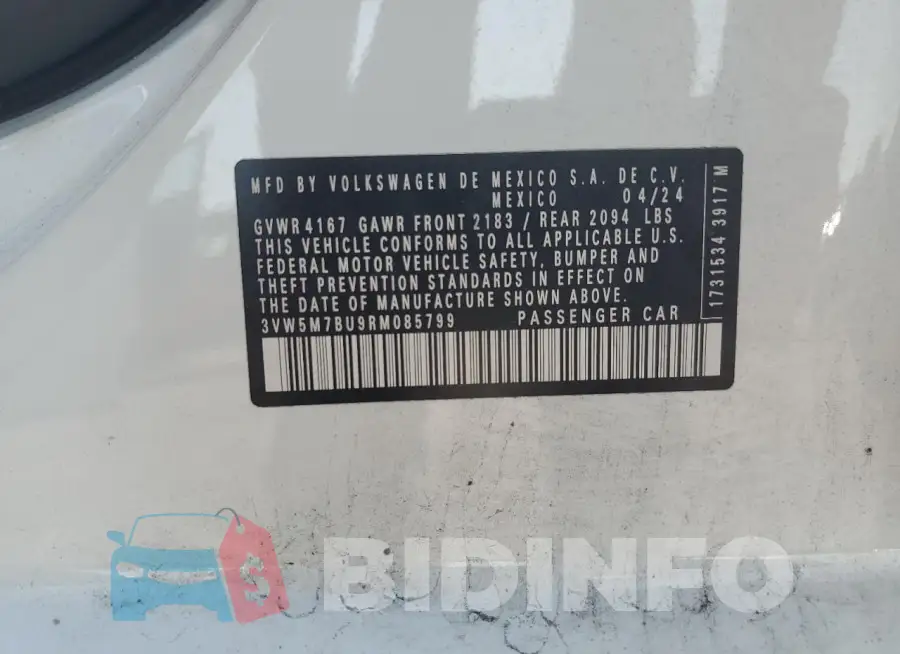 3VW5M7BU9RM085799 Photo# 12