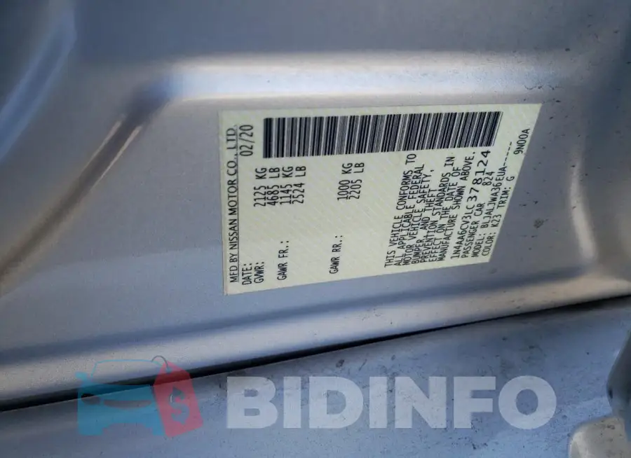 1N4AA6CV3LC378124 Photo# 13