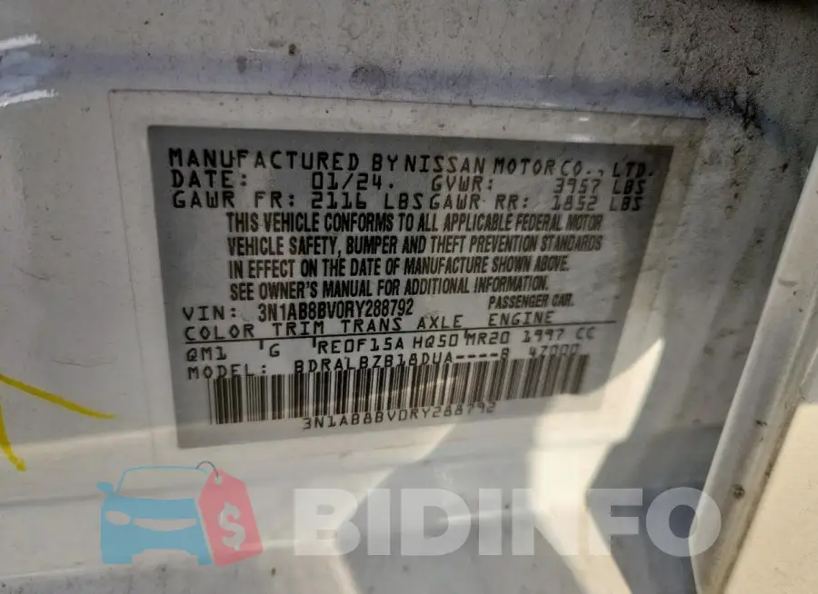 3N1AB8BV0RY288792 Photo# 13