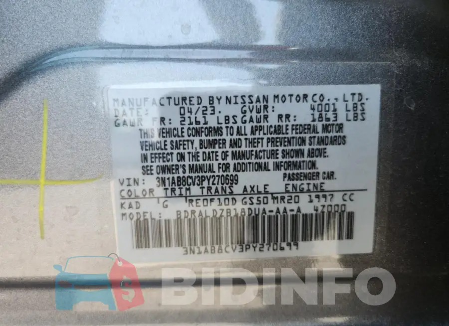 3N1AB8CV3PY270699 Photo# 13