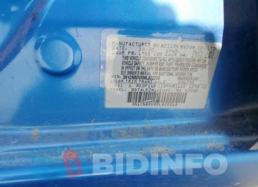 3N1CN8DVXML822268 Photo# 12