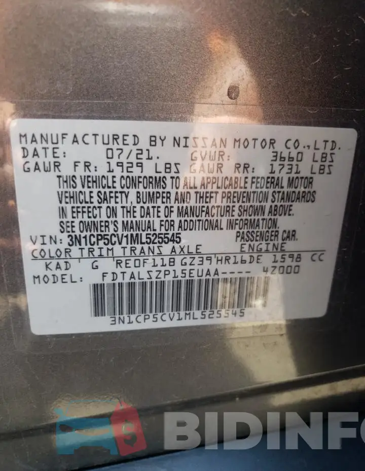 3N1CP5CV1ML525545 Photo# 12