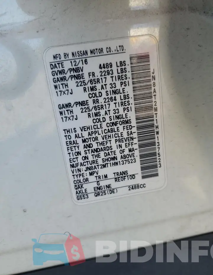 JN8AT2MT1HW137523 Photo# 13