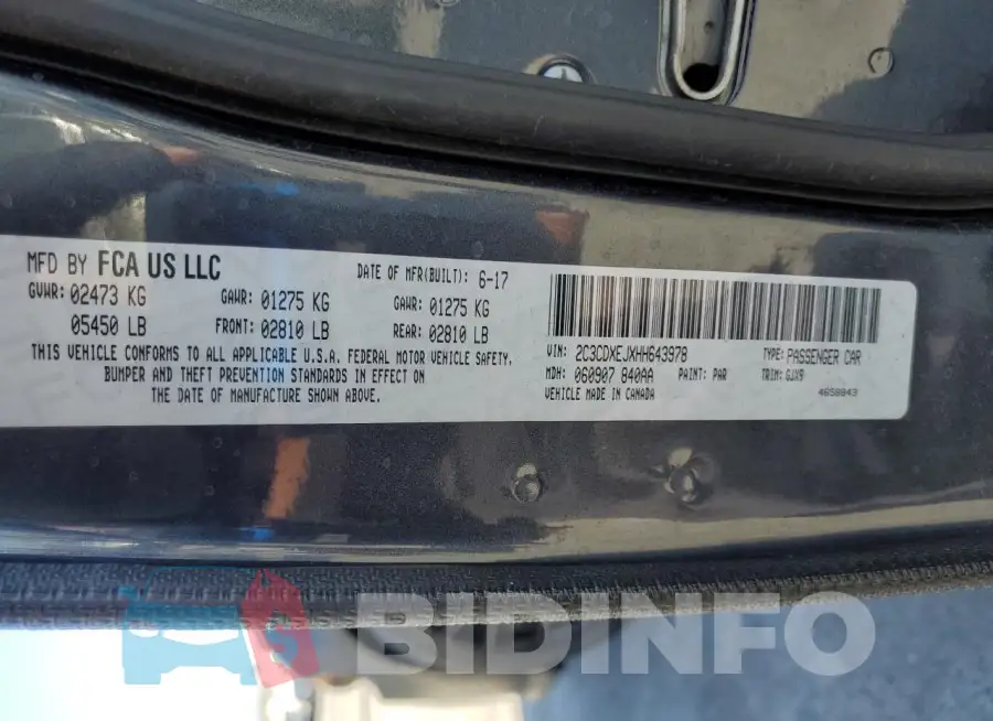 2C3CDXEJXHH643978 Photo# 12