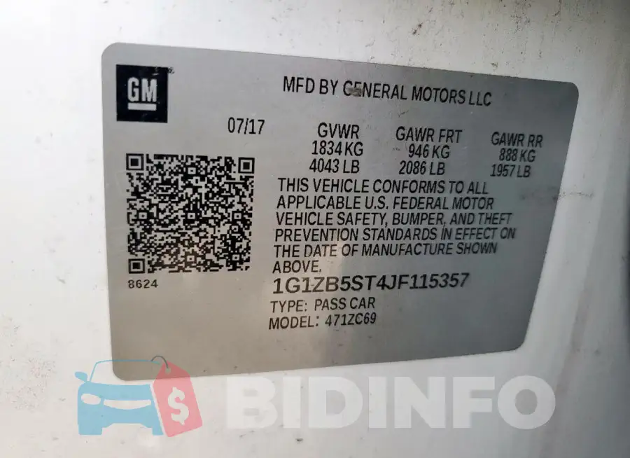 1G1ZB5ST4JF115357 Photo# 12