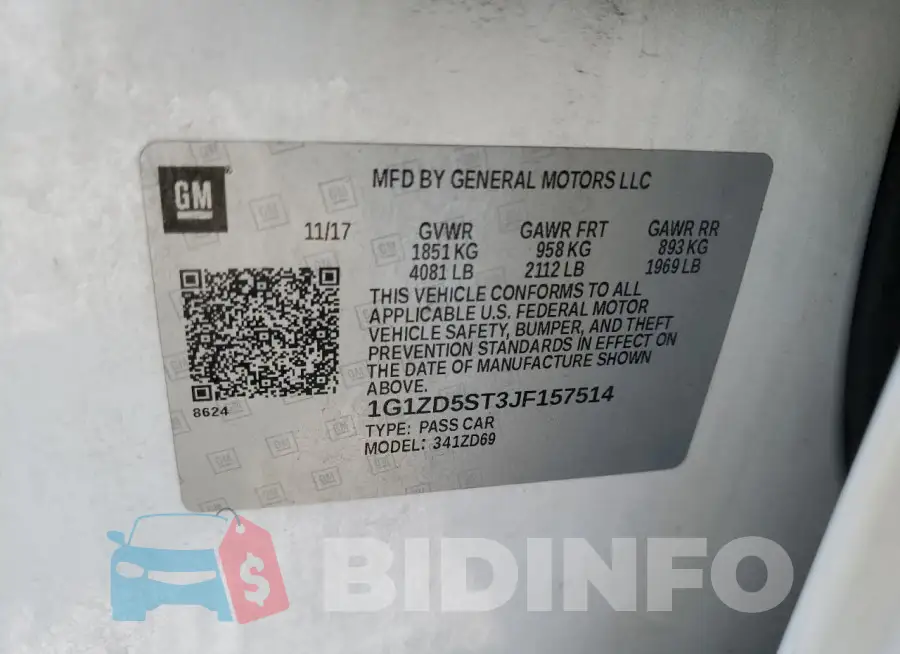 1G1ZD5ST3JF157514 Photo# 12