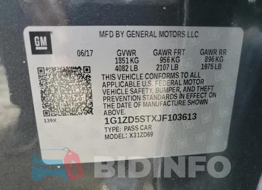 1G1ZD5STXJF103613 Photo# 12