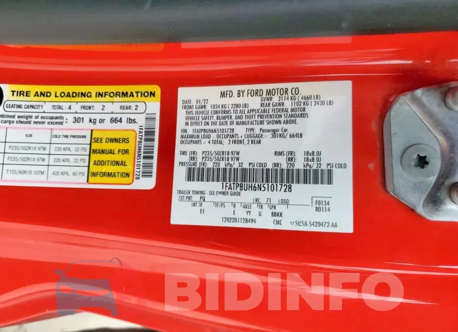 1FATP8UH6N5101728 Photo# 12
