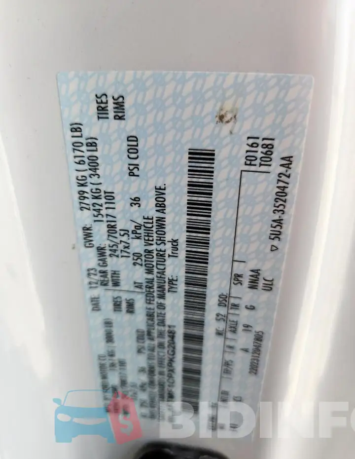 1FTMF1CPXPKG20481 Photo# 12