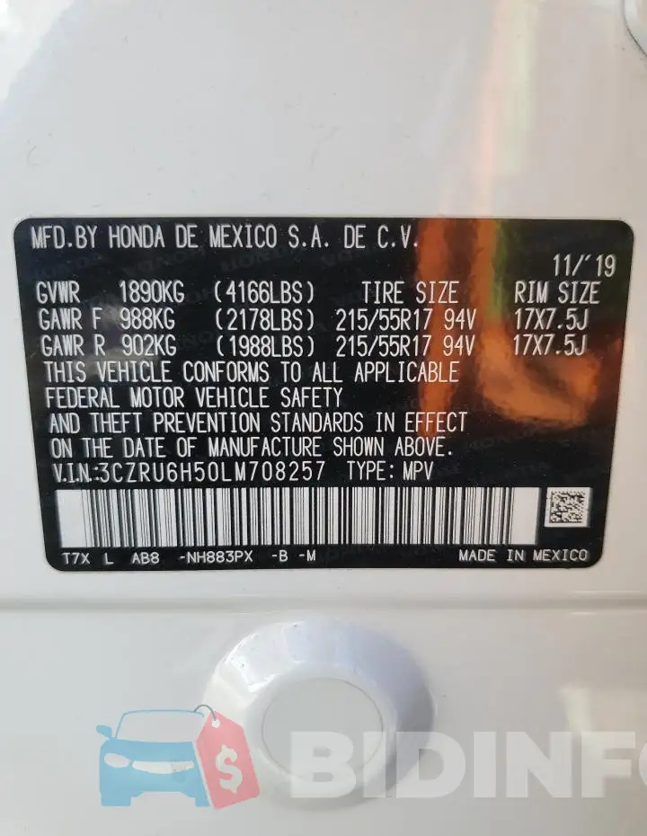 3CZRU6H50LM708257 Photo# 14