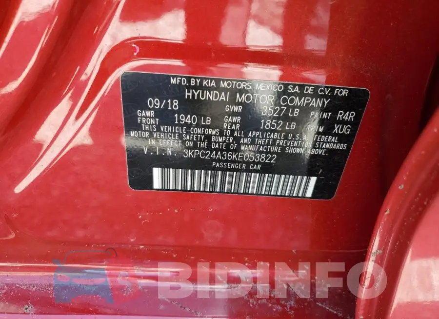 3KPC24A36KE053822 Photo# 12