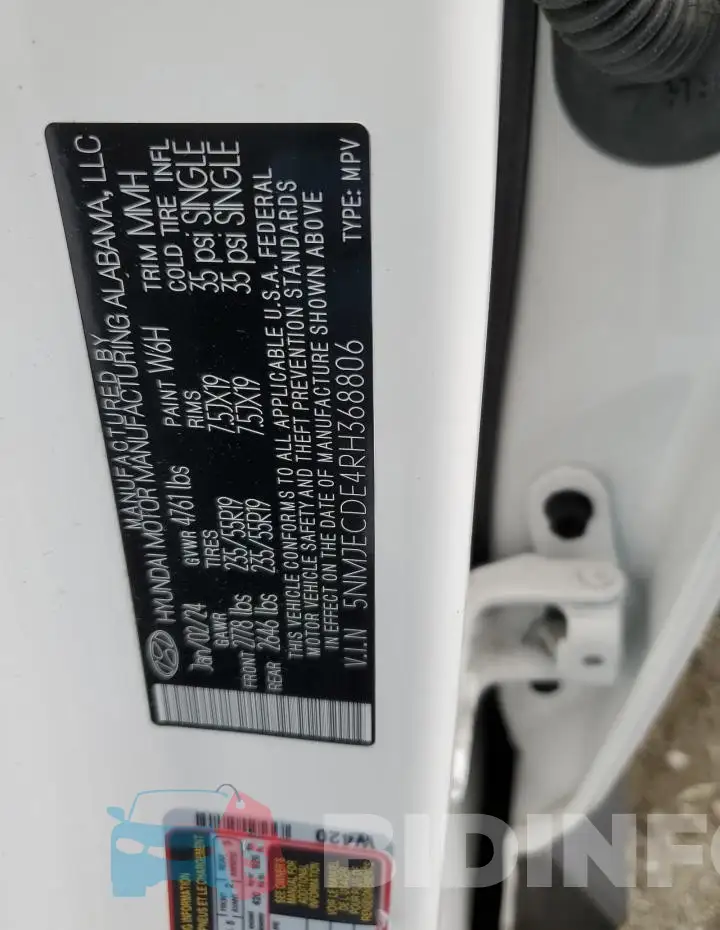 5NMJECDE4RH368806 Photo# 13