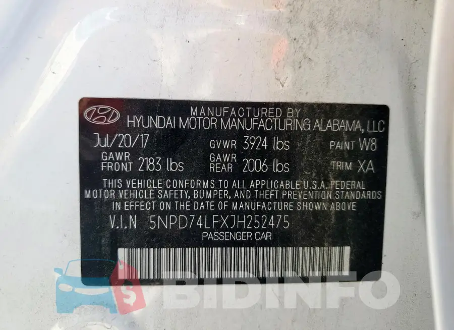 5NPD74LFXJH252475 Photo# 13