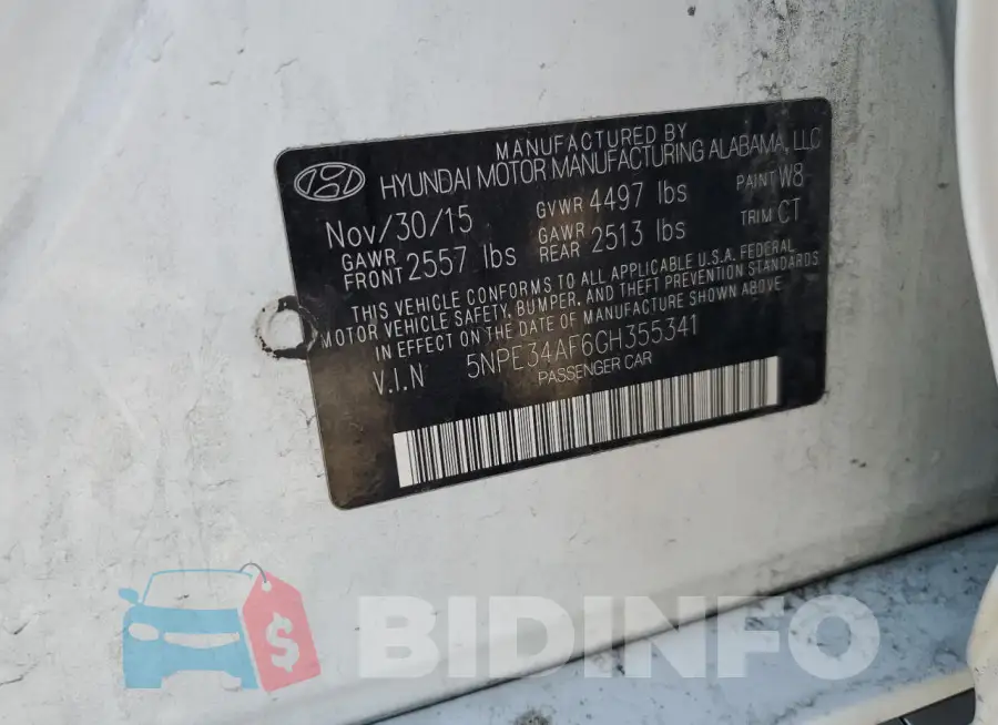 5NPE34AF6GH355341 Photo# 12