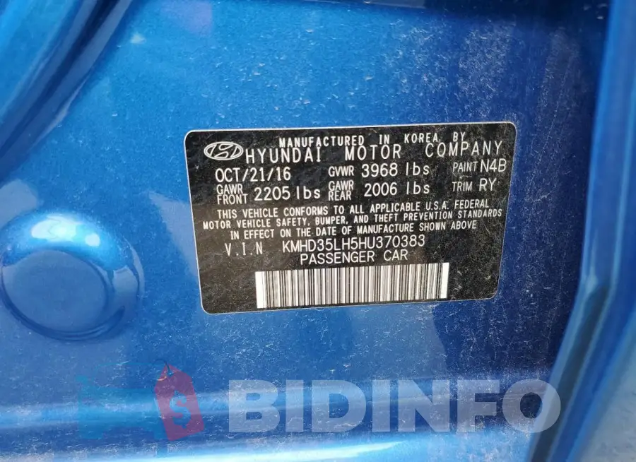 KMHD35LH5HU370383 Photo# 12