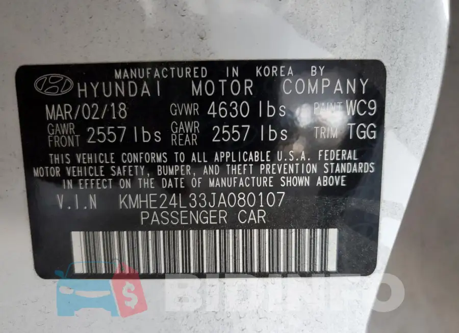 KMHE24L33JA080107 Photo# 12