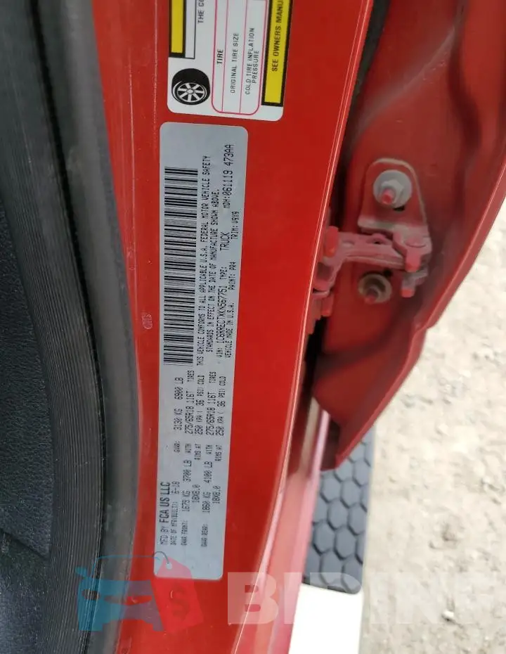 1C6RRECTXKN567751 Photo# 13