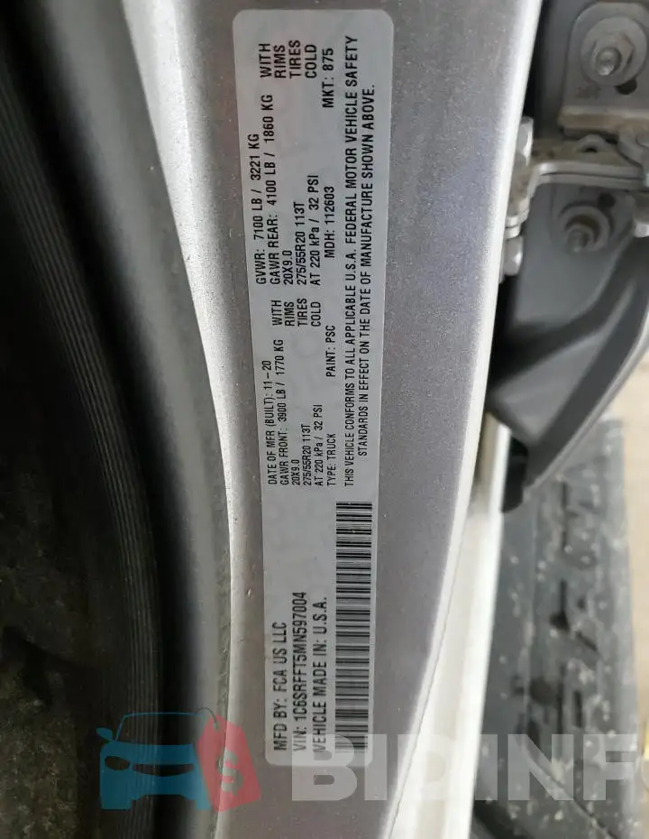 1C6SRFFT5MN597004 Photo# 12