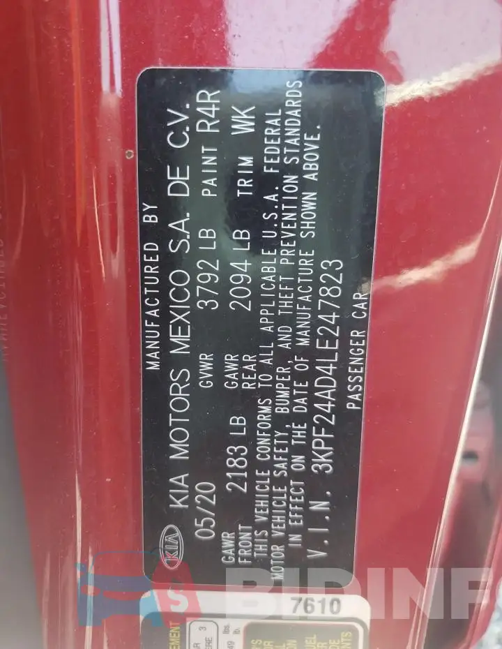 3KPF24AD4LE247823 Photo# 12