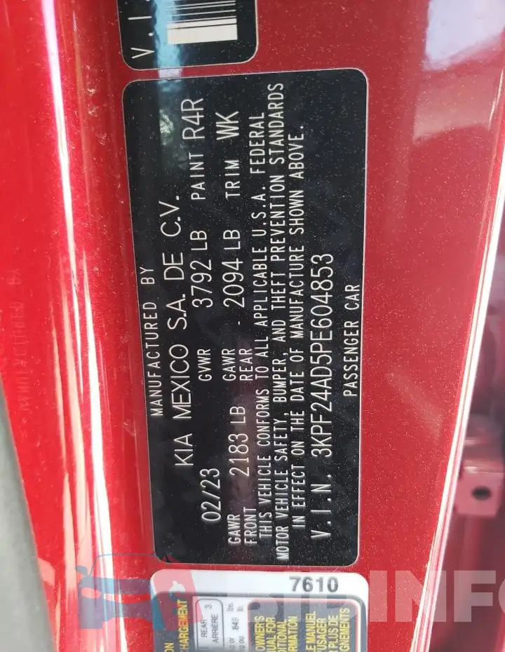 3KPF24AD5PE604853 Photo# 13