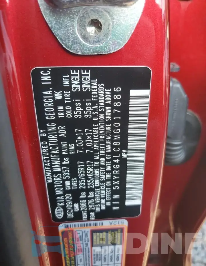 5XYRG4LC8MG017886 Photo# 13