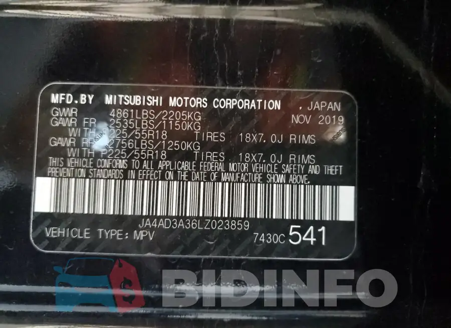 JA4AD3A36LZ023859 Photo# 13