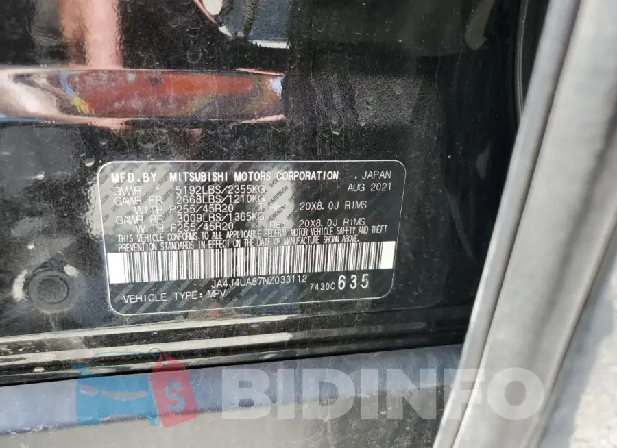 JA4J4UA87NZ033112 Photo# 13