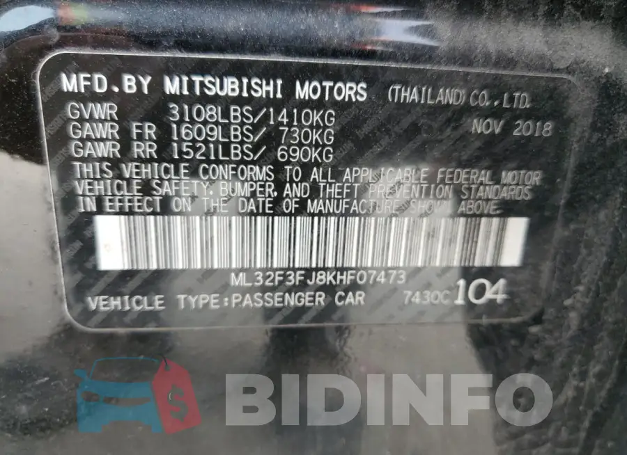 ML32F3FJ8KHF07473 Photo# 13