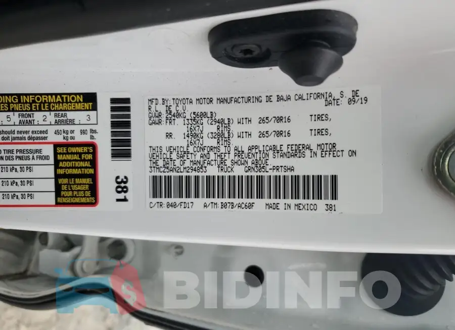 3TMCZ5AN2LM294853 Photo# 13