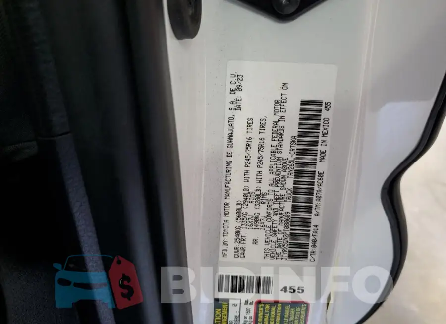 3TYRX5GN2PT088689 Photo# 12