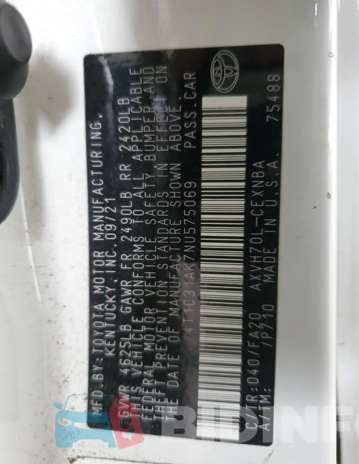 4T1C31AK7NU575069 Photo# 12