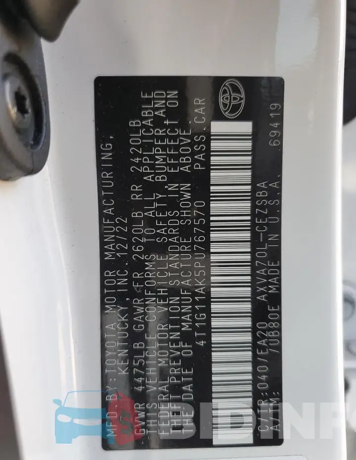 4T1G11AK5PU767570 Photo# 13