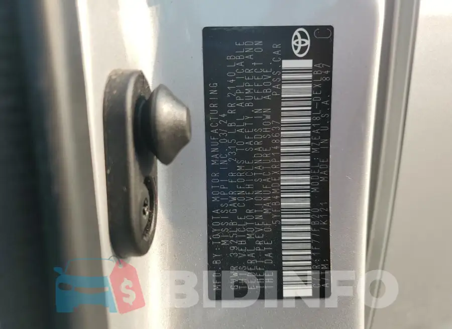 5YFB4MDEXRP148637 Photo# 13