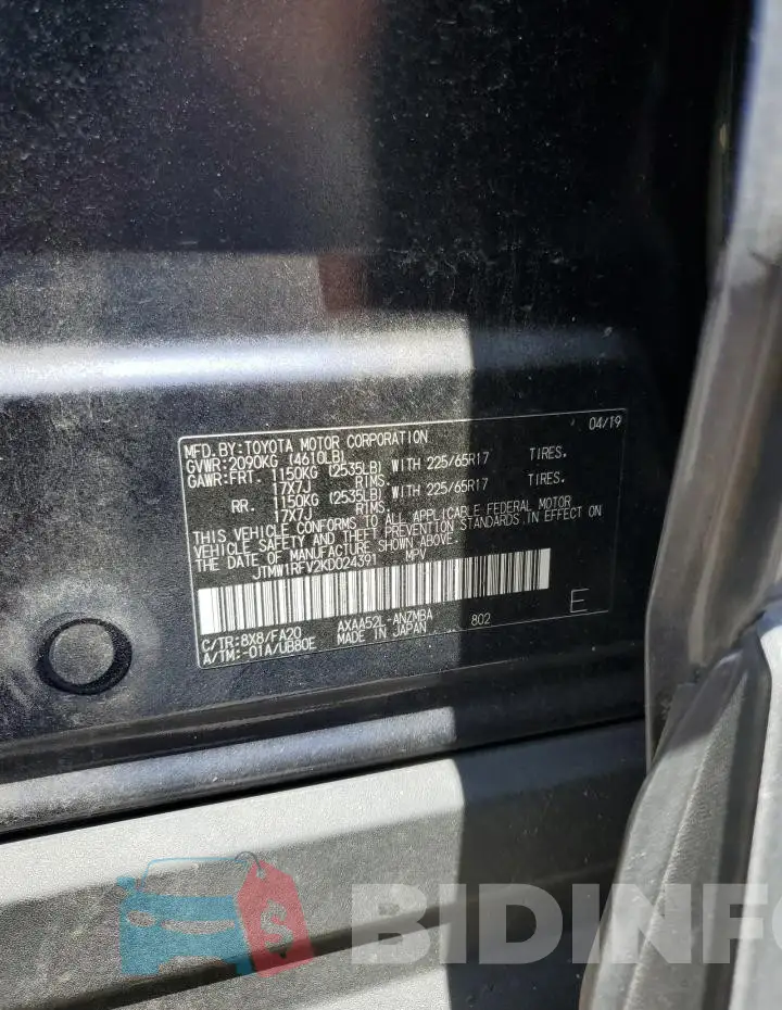 JTMW1RFV2KD024391 Photo# 13