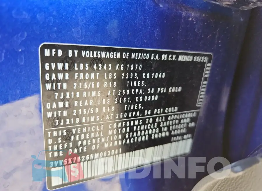 3VVSX7B26NM063041 Photo# 13