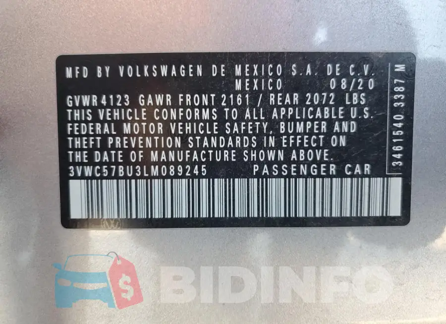 3VWC57BU3LM089245 Photo# 12