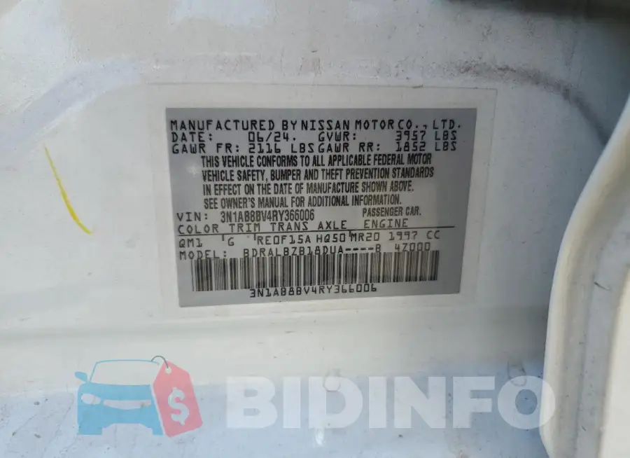 3N1AB8BV4RY366006 Photo# 12