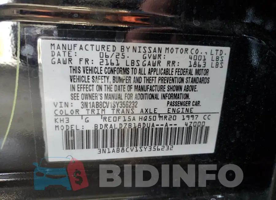 3N1AB8CV1SY356232 Photo# 12