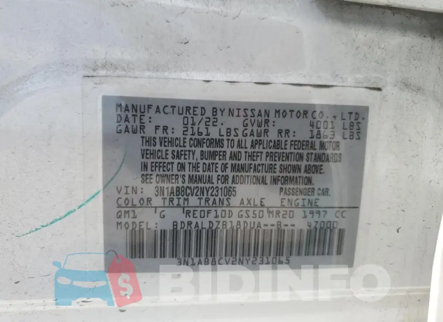3N1AB8CV2NY231065 Photo# 12