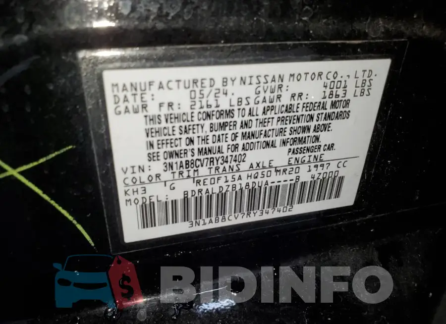 3N1AB8CV7RY347402 Photo# 12