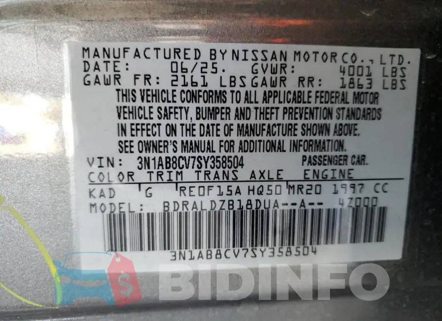 3N1AB8CV7SY358504 Photo# 12